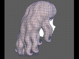 Base Hair for girl V53 3D Model