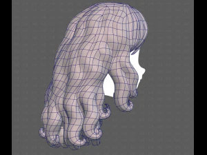 Base Hair for girl V53 3D Model