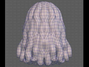 Base Hair for girl V53 3D Model