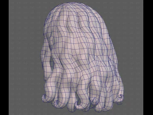 Base Hair for girl V53 3D Model
