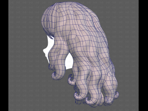Base Hair for girl V53 3D Model