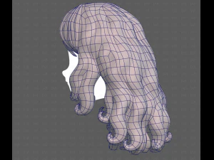 Base Hair for girl V53 3D Model