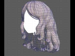 Base Hair for girl V53 3D Model