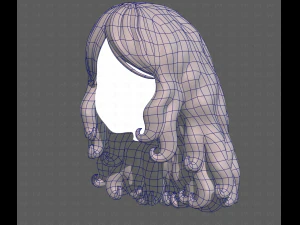 Base Hair for girl V53 3D Model