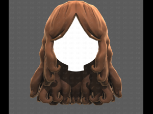 Base Hair for girl V53 3D Model