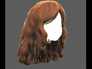 Base Hair for girl V53 3D Model