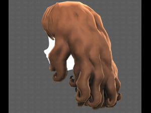 Base Hair for girl V53 3D Model