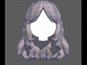 Base Hair for girl V53 3D Model