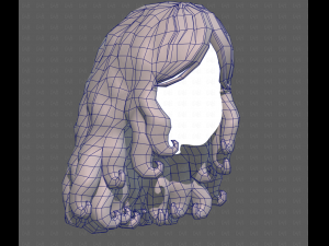 Base Hair for girl V53 3D Model