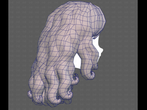 Base Hair for girl V53 3D Model
