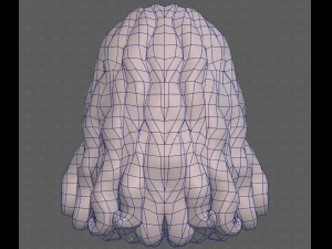 Base Hair for girl V53 3D Model