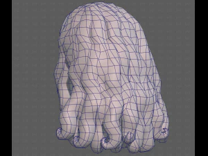 Base Hair for girl V53 3D Model