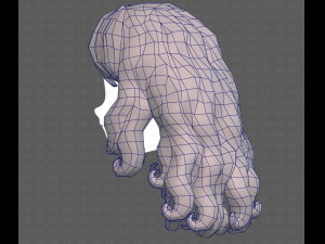 Base Hair for girl V53 3D Model