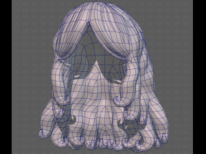 Base Hair for girl V53 3D Model