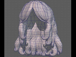 Base Hair for girl V53 3D Model
