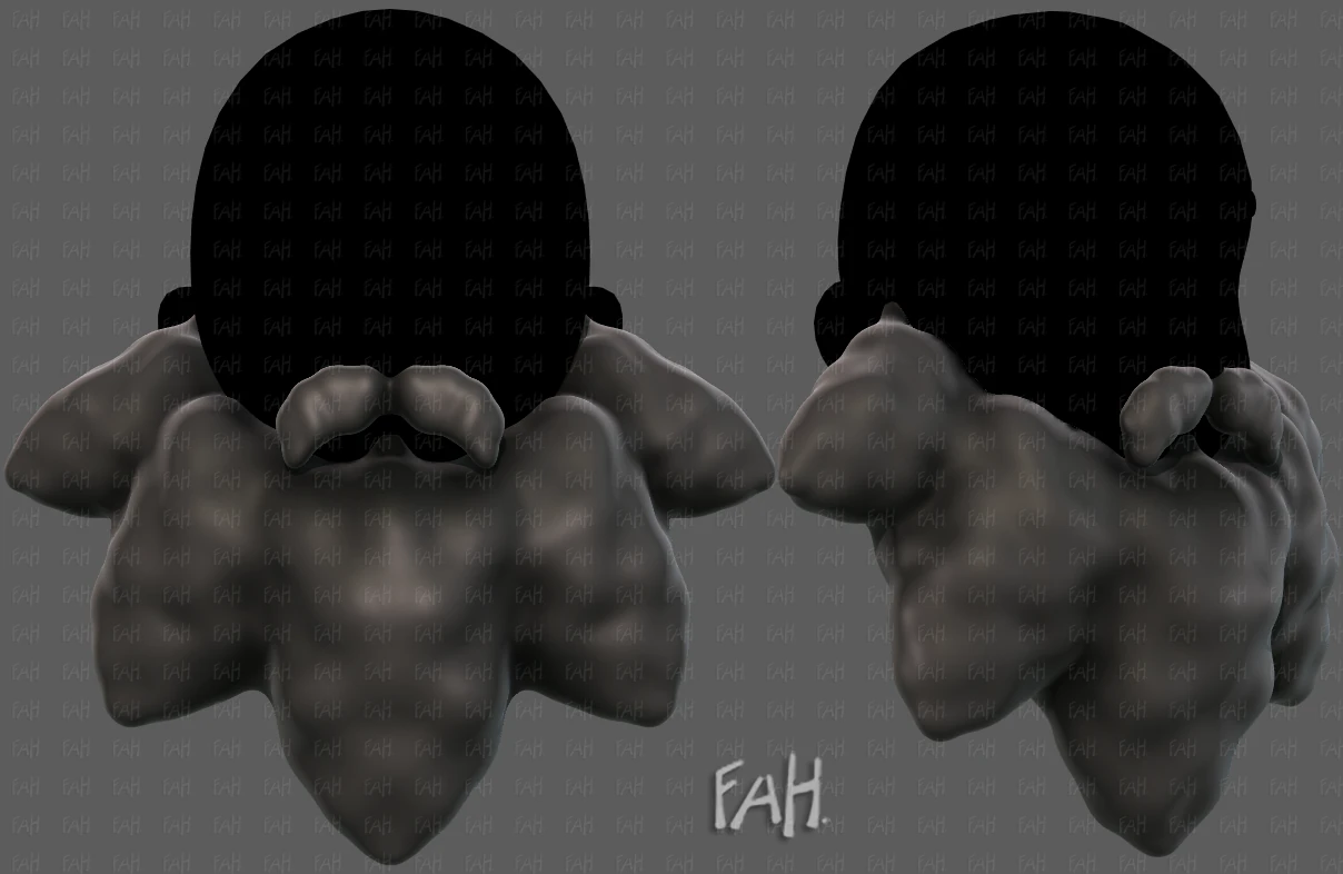 Beard V53 3D Model .c4d .max .obj .3ds .fbx .stl .blend