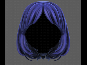 3D Hair style for girl V113 3D-Modell