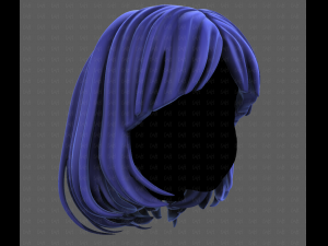 3D Hair style for girl V113 3D-Modell