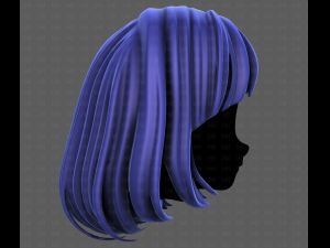 3D Hair style for girl V113 3D-Modell