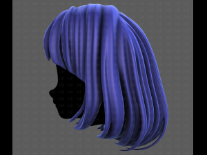 3D Hair style for girl V113 3D-Modell