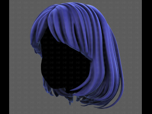 3D Hair style for girl V113 3D-Modell