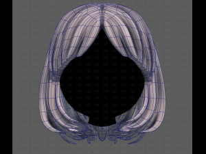 3D Hair style for girl V113 3D-Modell