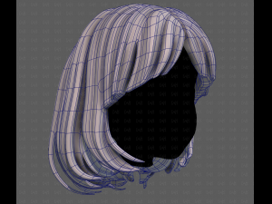 3D Hair style for girl V113 3D-Modell