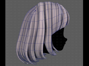3D Hair style for girl V113 3D-Modell