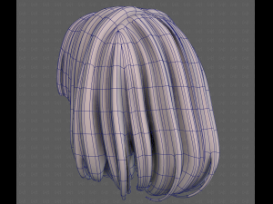 3D Hair style for girl V113 3D-Modell