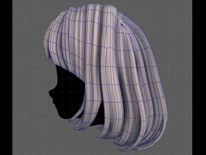 3D Hair style for girl V113 3D-Modell