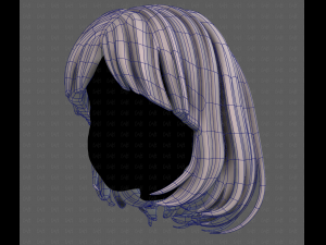 3D Hair style for girl V113 3D-Modell