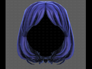 3D Hair style for girl V113 3D-Modell