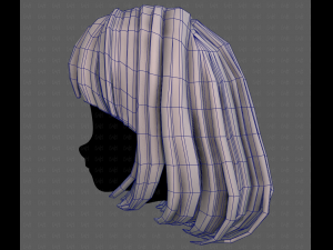 3D Hair style for girl V113 3D-Modell