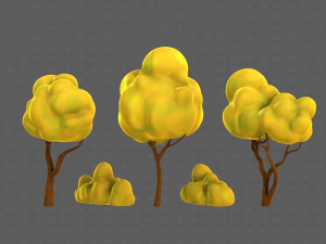 Trees Cartoon V31 3D Model