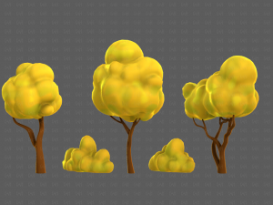 Trees Cartoon V31 Model 3D
