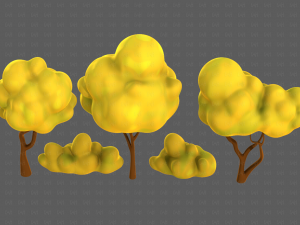 Trees Cartoon V31 Model 3D