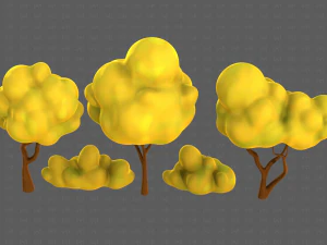 Trees Cartoon V31 3D Model