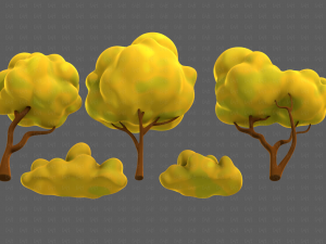 Trees Cartoon V31 Model 3D
