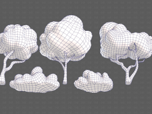 Trees Cartoon V31 Model 3D