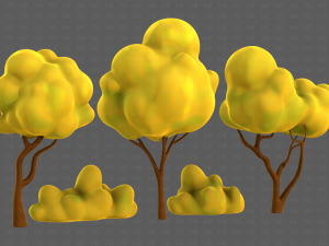 Trees Cartoon V31 Model 3D