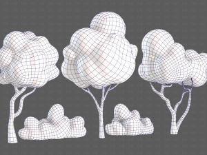 Trees Cartoon V31 Model 3D