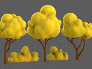 Trees Cartoon V31 Model 3D