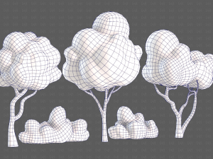 Trees Cartoon V31 Model 3D