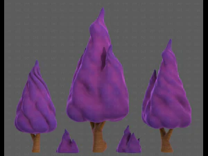 Trees Cartoon V32 3D Model
