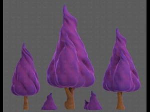 Trees Cartoon V32 3D Model