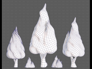 Trees Cartoon V32 3D Model