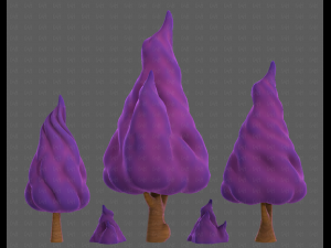 Trees Cartoon V32 3D Model