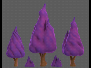 Trees Cartoon V32 3D Model