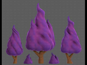 Trees Cartoon V32 3D Model