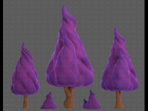 Trees Cartoon V32 3D Model